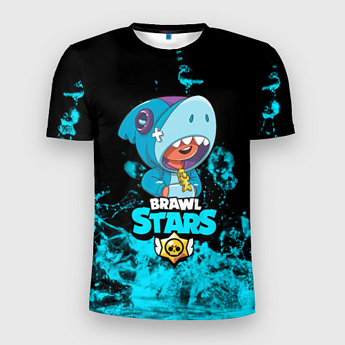 Мужская спорт-футболка BRAWL STARS LEON SHARK / 3D-принт – фото 1