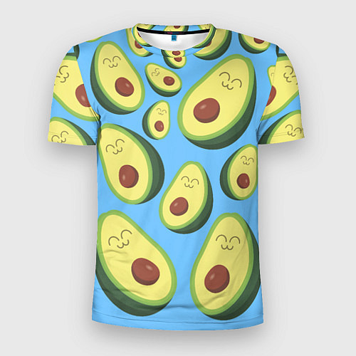 Мужская спорт-футболка Авокадо паттерн / 3D-принт – фото 1