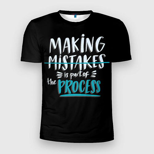 Мужская спорт-футболка Ошибки - часть прогресса / 3D-принт – фото 1
