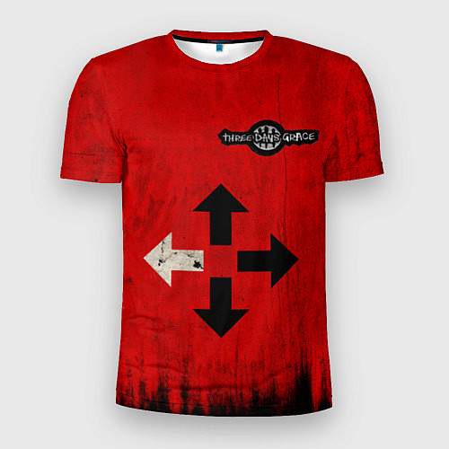 Мужская спорт-футболка THREE DAYS GRACE RED / 3D-принт – фото 1