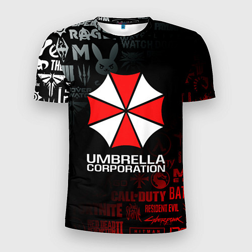 Мужская спорт-футболка RESIDENT EVIL UMBRELLA CORP / 3D-принт – фото 1