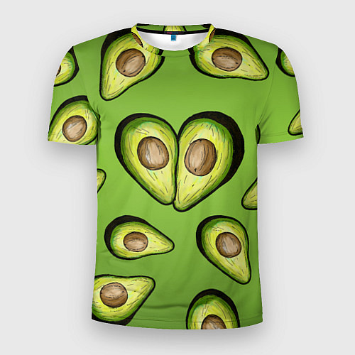 Мужская спорт-футболка Люблю авокадо / 3D-принт – фото 1