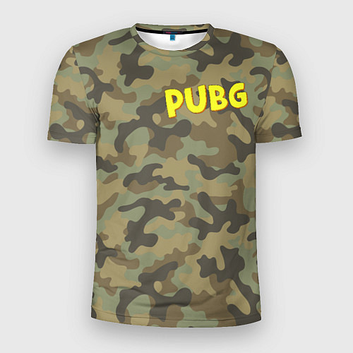 Мужская спорт-футболка PUBG лесной камуфляж / 3D-принт – фото 1