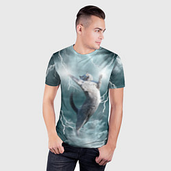 Футболка спортивная мужская Грозовой кошак, цвет: 3D-принт — фото 2