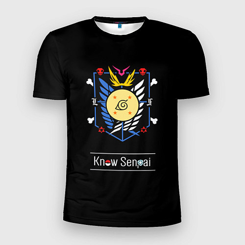Мужская спорт-футболка Know Senpai / 3D-принт – фото 1