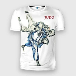 Мужская спорт-футболка Борьба Дзюдо