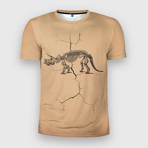 Мужская спорт-футболка Triceratops skeleton / 3D-принт – фото 1