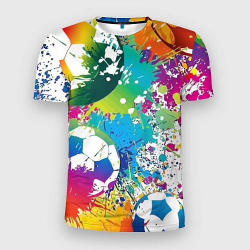 Мужская спорт-футболка Football Paints / 3D-принт – фото 1