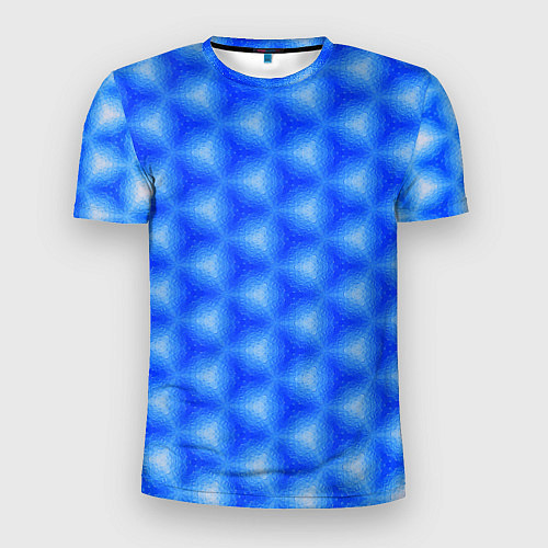 Мужская спорт-футболка Синие соты / 3D-принт – фото 1