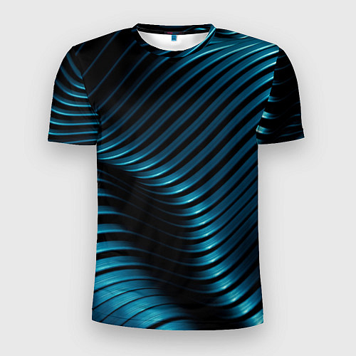 Мужская спорт-футболка Плавность, / 3D-принт – фото 1
