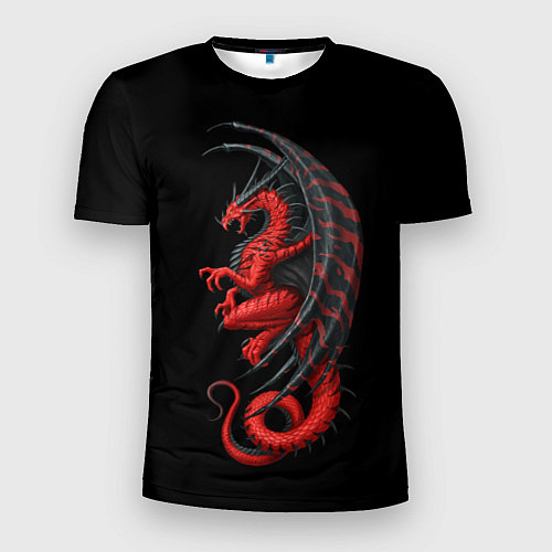 Мужская спорт-футболка Red Dragon / 3D-принт – фото 1