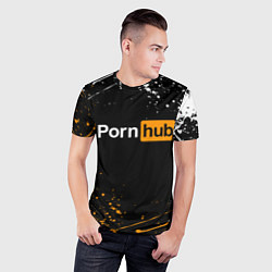 Футболка спортивная мужская PORNHUB, цвет: 3D-принт — фото 2