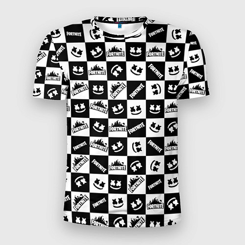 Мужская спорт-футболка Fortnite&Marshmello / 3D-принт – фото 1