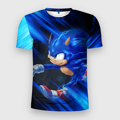 Мужская спорт-футболка SONIC / 3D-принт – фото 1