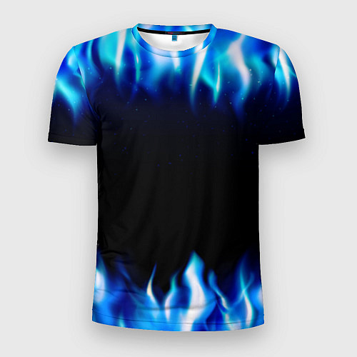 Мужская спорт-футболка Синий Огонь / 3D-принт – фото 1
