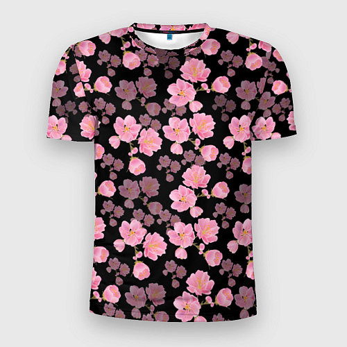 Мужская спорт-футболка Цветок сакуры / 3D-принт – фото 1