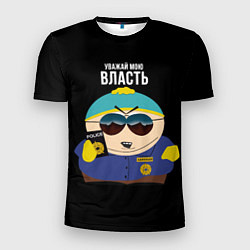 Мужская спорт-футболка South Park Картман полицейский