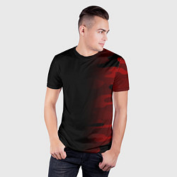 Футболка спортивная мужская RED BLACK MILITARY CAMO, цвет: 3D-принт — фото 2