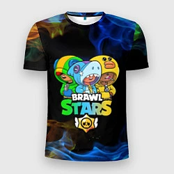 Футболка спортивная мужская Brawl Stars Leon Trio, цвет: 3D-принт