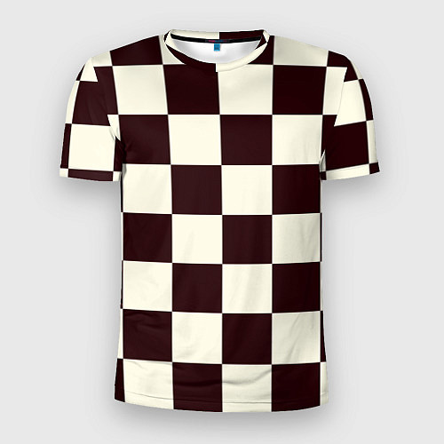 Мужская спорт-футболка Шахматка / 3D-принт – фото 1