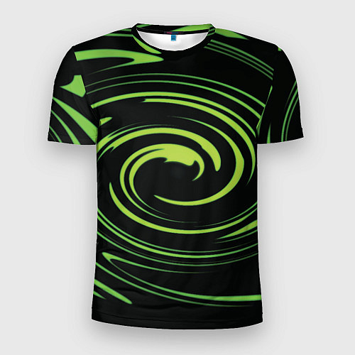 Мужская спорт-футболка Twisted greens / 3D-принт – фото 1