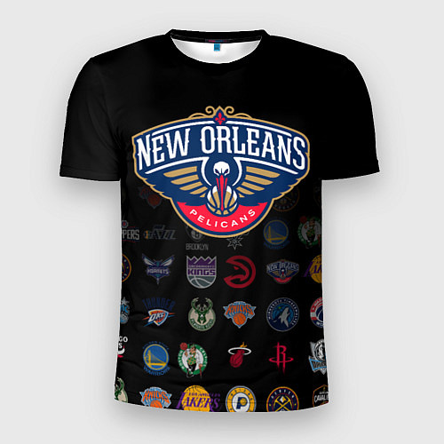Мужская спорт-футболка New Orleans Pelicans 1 / 3D-принт – фото 1