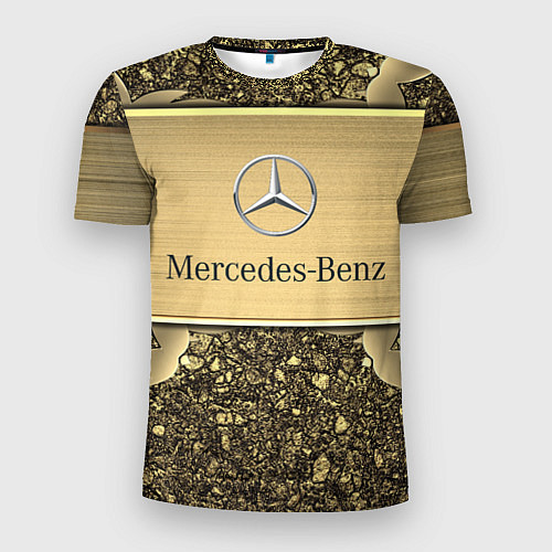 Мужская спорт-футболка MERCEDES GOLD / 3D-принт – фото 1