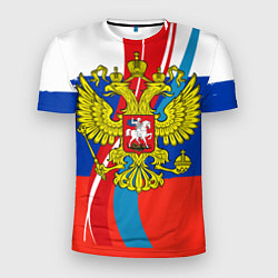 Мужская спорт-футболка Герб России