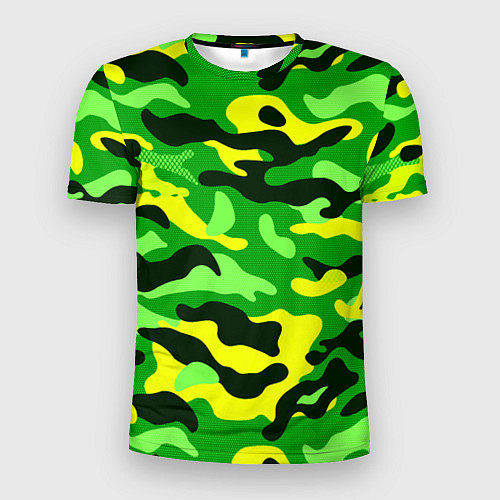 Мужская спорт-футболка КАМУФЛЯЖ GREEN / 3D-принт – фото 1