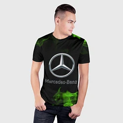 Футболка спортивная мужская Mercedes, цвет: 3D-принт — фото 2