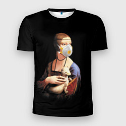 Мужская спорт-футболка Чечилия Галлерани - дама с горностаем
