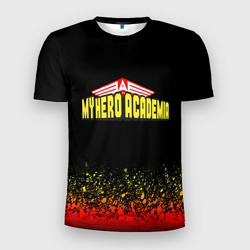 Мужская спорт-футболка MY HERO ACADEMIA logo on FIRE / 3D-принт – фото 1