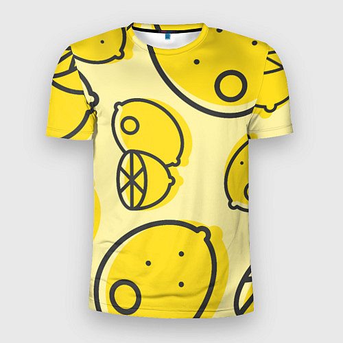 Мужская спорт-футболка Лимончики / 3D-принт – фото 1