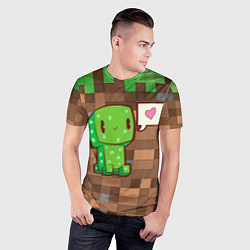 Футболка спортивная мужская Minecraft Creeper, цвет: 3D-принт — фото 2
