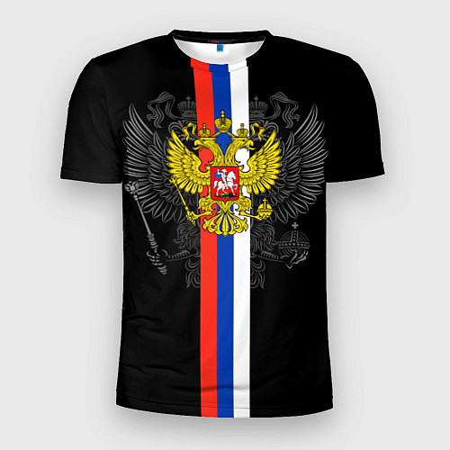 Мужская спорт-футболка Россия / 3D-принт – фото 1