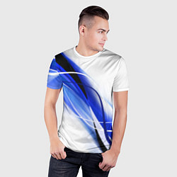 Футболка спортивная мужская GEOMETRY STRIPES BLUE, цвет: 3D-принт — фото 2