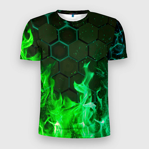 Мужская спорт-футболка Fire / 3D-принт – фото 1