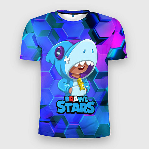 Мужская спорт-футболка Скин акулы Леона / 3D-принт – фото 1