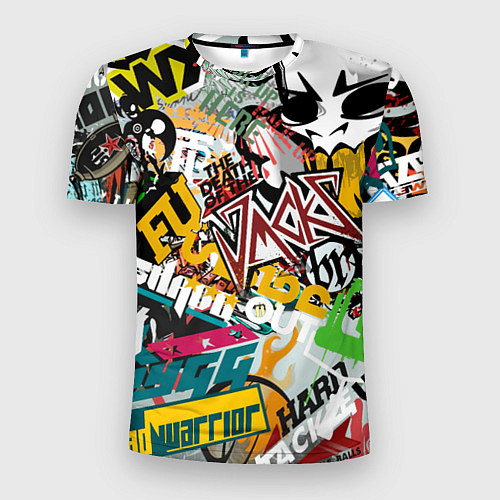 Мужская спорт-футболка Стикеры / 3D-принт – фото 1