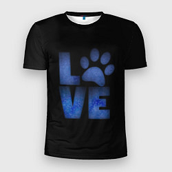 Мужская спорт-футболка Любовь к собакам и животным