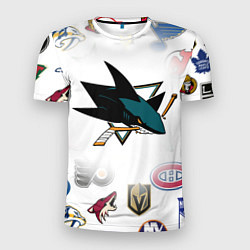 Мужская спорт-футболка San Jose Sharks NHL teams pattern