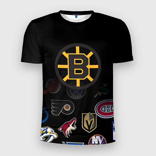 Мужская спорт-футболка NHL Boston Bruins Z / 3D-принт – фото 1