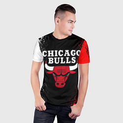 Футболка спортивная мужская CHICAGO BULLS, цвет: 3D-принт — фото 2