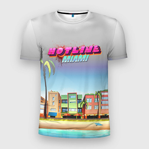 Мужская спорт-футболка HOTLINE MIAMI / 3D-принт – фото 1