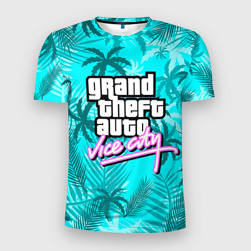 Мужская спорт-футболка GTA VICE CITY / 3D-принт – фото 1