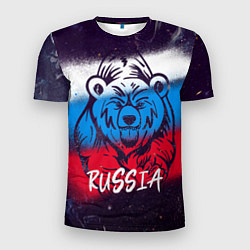 Футболка спортивная мужская Russia Bear, цвет: 3D-принт