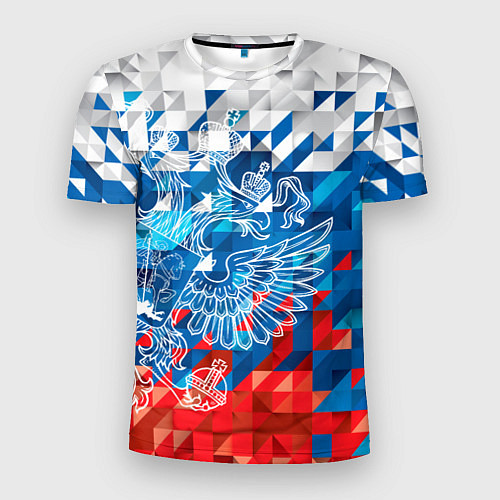 Мужская спорт-футболка Россия / 3D-принт – фото 1