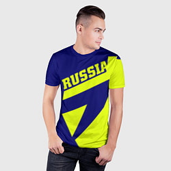 Футболка спортивная мужская Russia, цвет: 3D-принт — фото 2