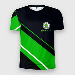 Футболка спортивная мужская SKODA, цвет: 3D-принт