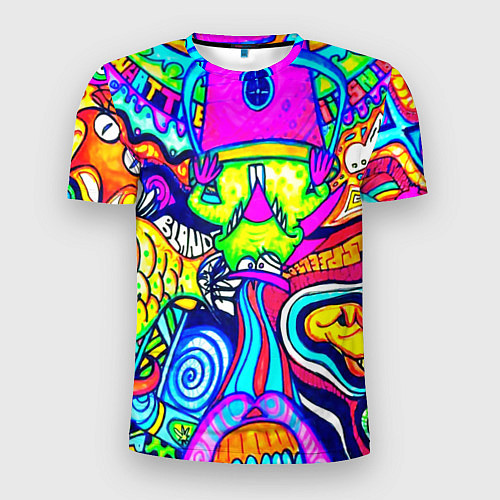 Мужская спорт-футболка КИСЛОТНЫЕ РИСУНОК / 3D-принт – фото 1